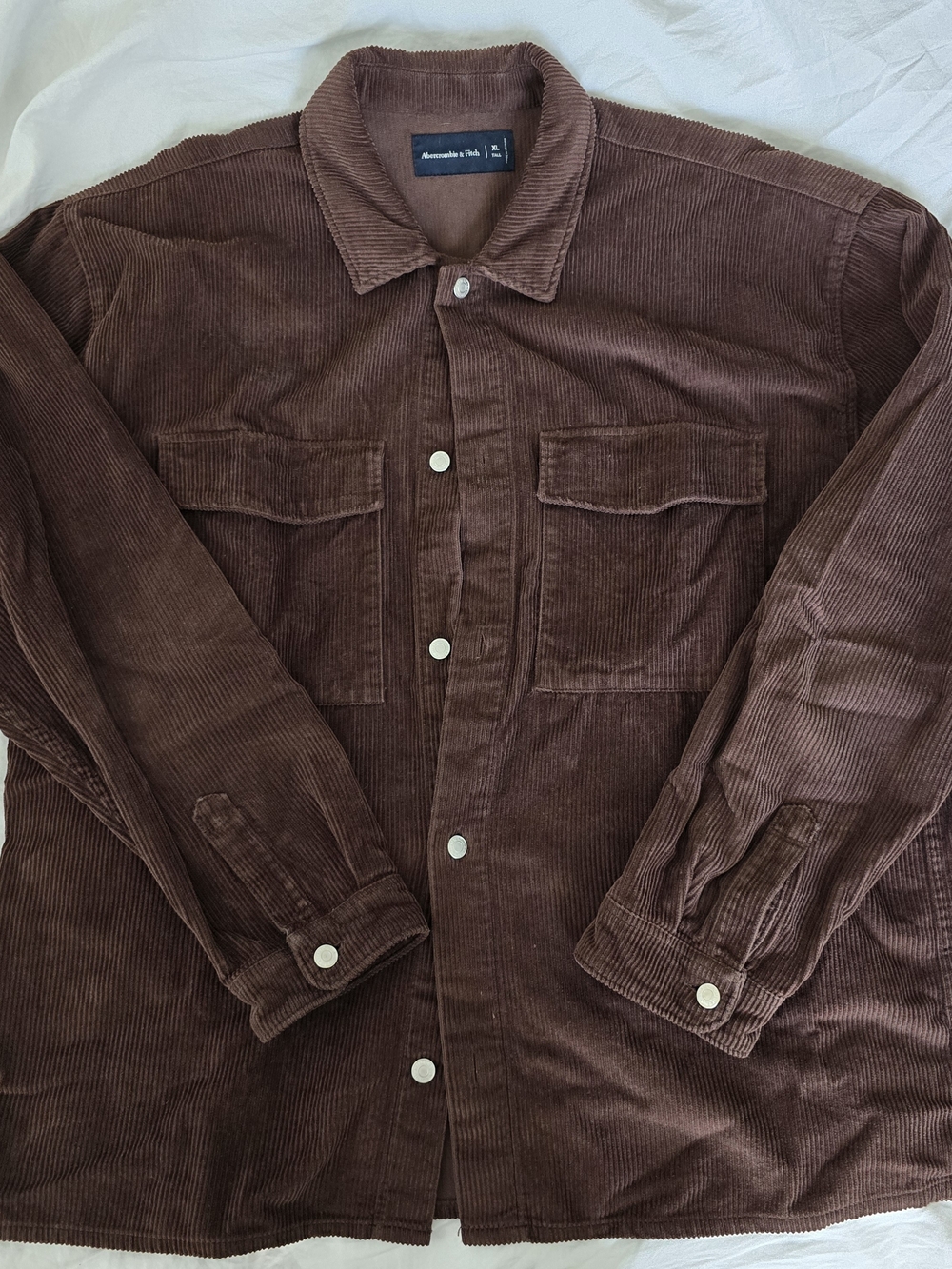 Abercrombie & Fitch Men's Brown Corduroy Overshirt Jacket